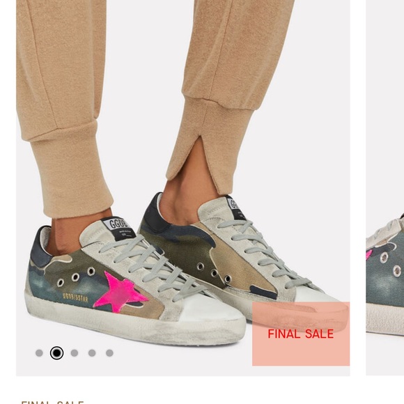 Golden Goose Women's Camouflage and Pink Star Sneakers size 40 - Picture 2 of 13